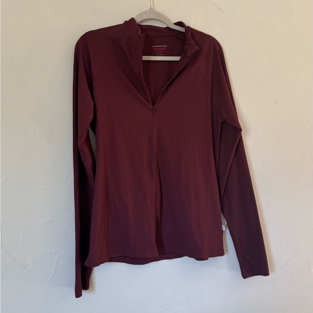 All Terrain Gear Wrangler Sz L Women's Burgundy Long Sleeve Top